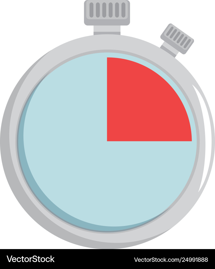 Chronometer time clock isolated icon Vector Image