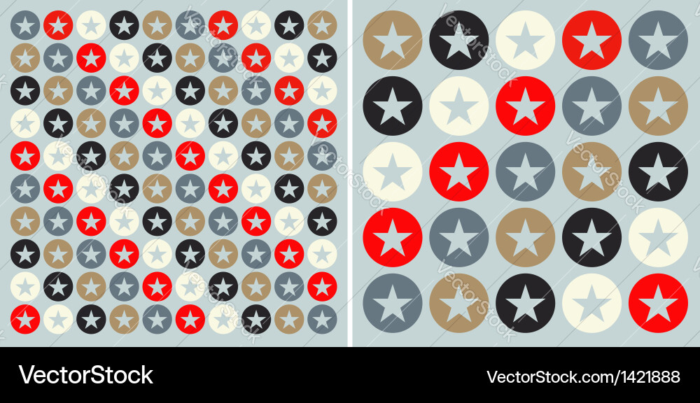 Circles with stars pattern background vector image