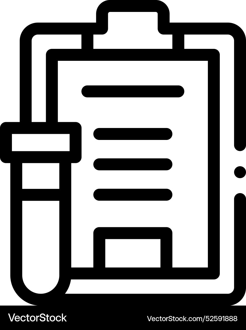 Clipboard icon thin linear style design isolated vector image