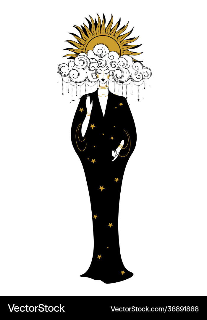 Day and night symbol woman with shining sun Day and night symbol woman with shining sun vector image