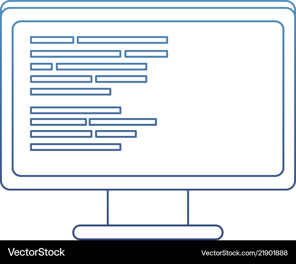 Degraded outline computer technology with data Vector Image
