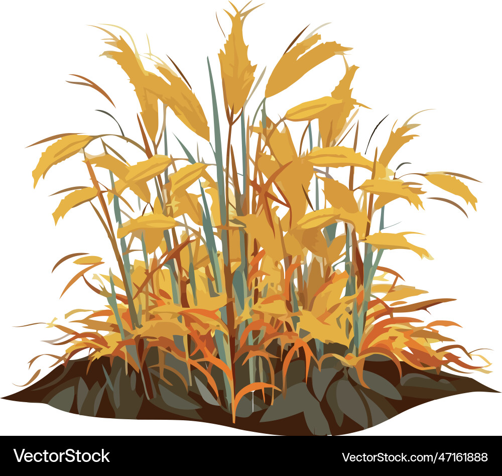Frische gelbe Blätter wachsen auf Herbstlandschaft Frische gelbe Blätter wachsen auf Herbstlandschaft vektorbild