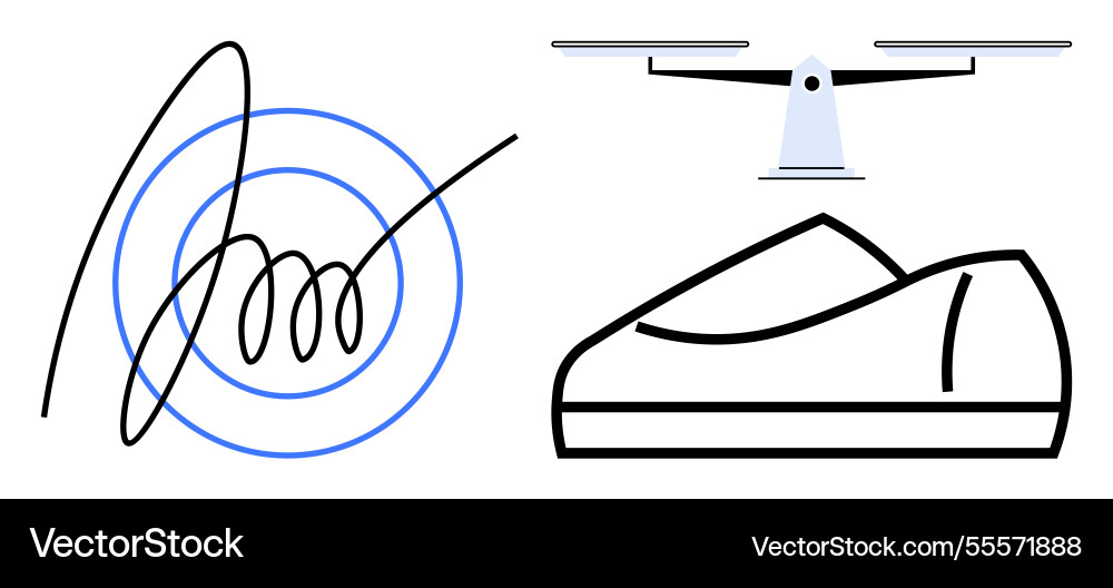 Modern technologies signature verification drone Modern technologies signature verification drone Vector Image