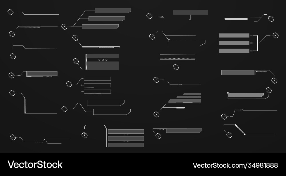 Modern UI Callout Headers Vector Image