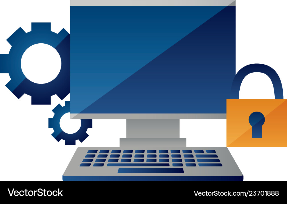 Sicherheit der Tastatureinstellung überwachen Sicherheit der Tastatureinstellung überwachen vektorbild