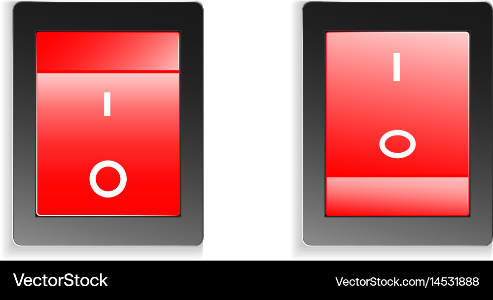 Switch on off Royalty Free Vector Image - VectorStock