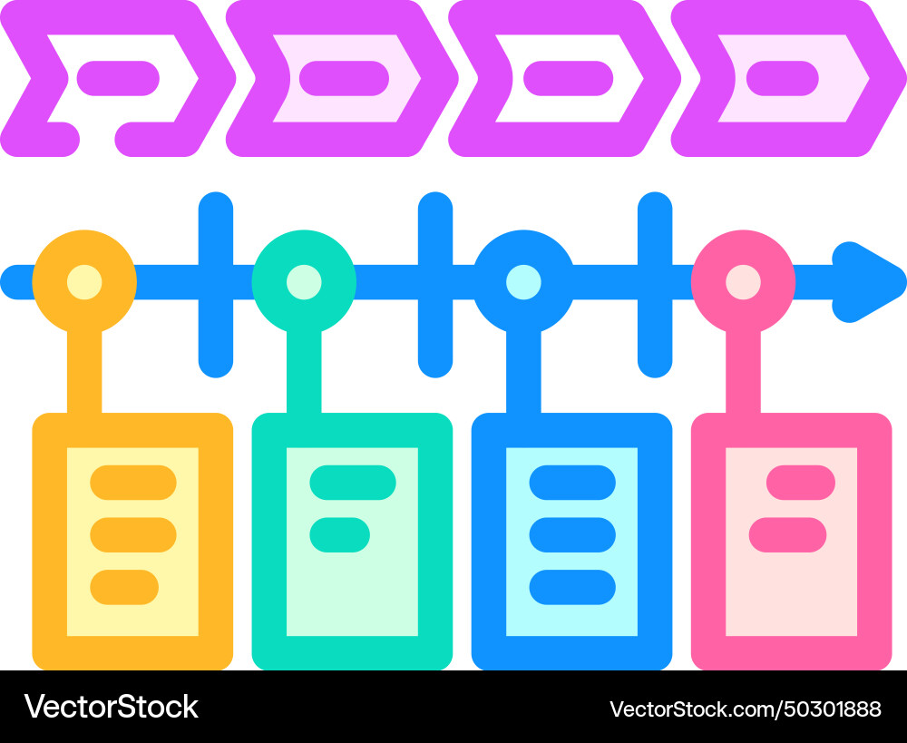 User journey map ux ui design color icon User journey map ux ui design color icon vector image