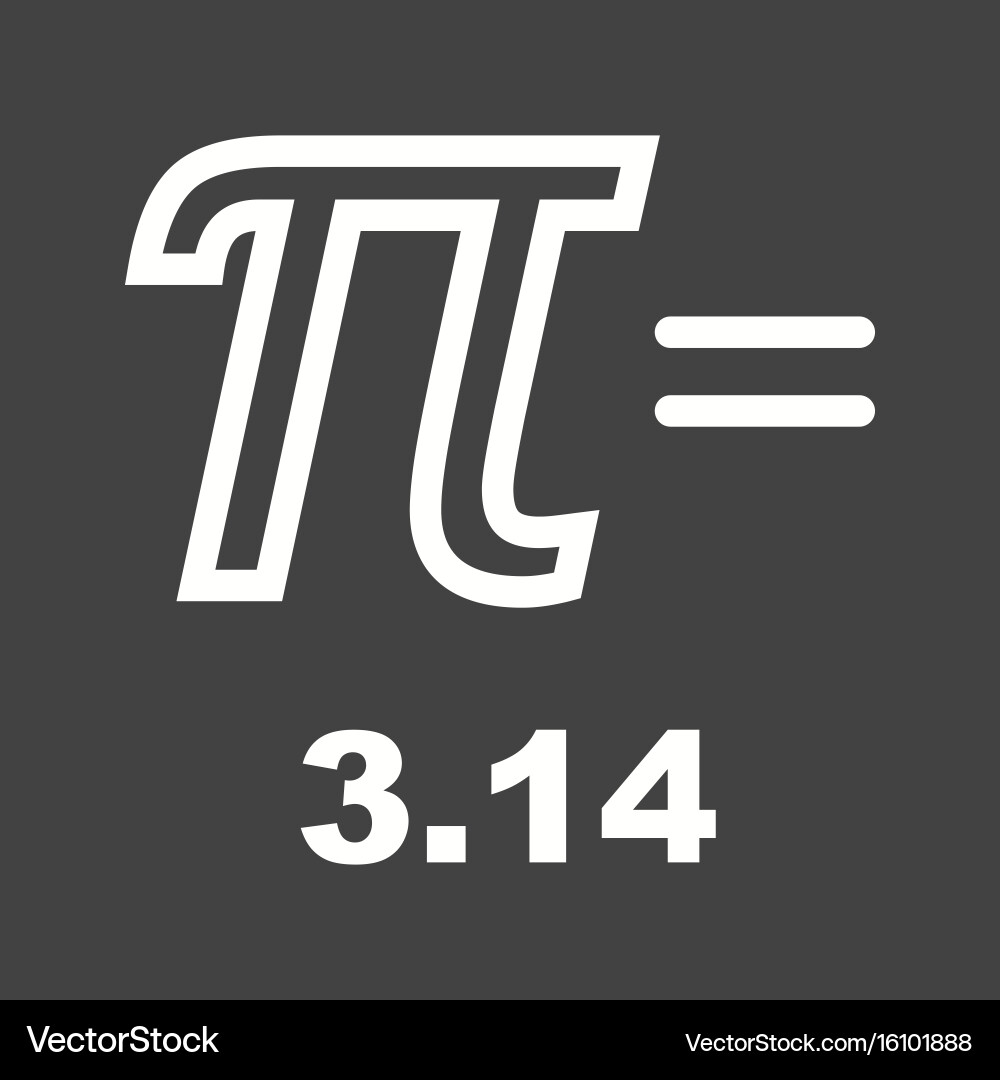 Value of pi vector image