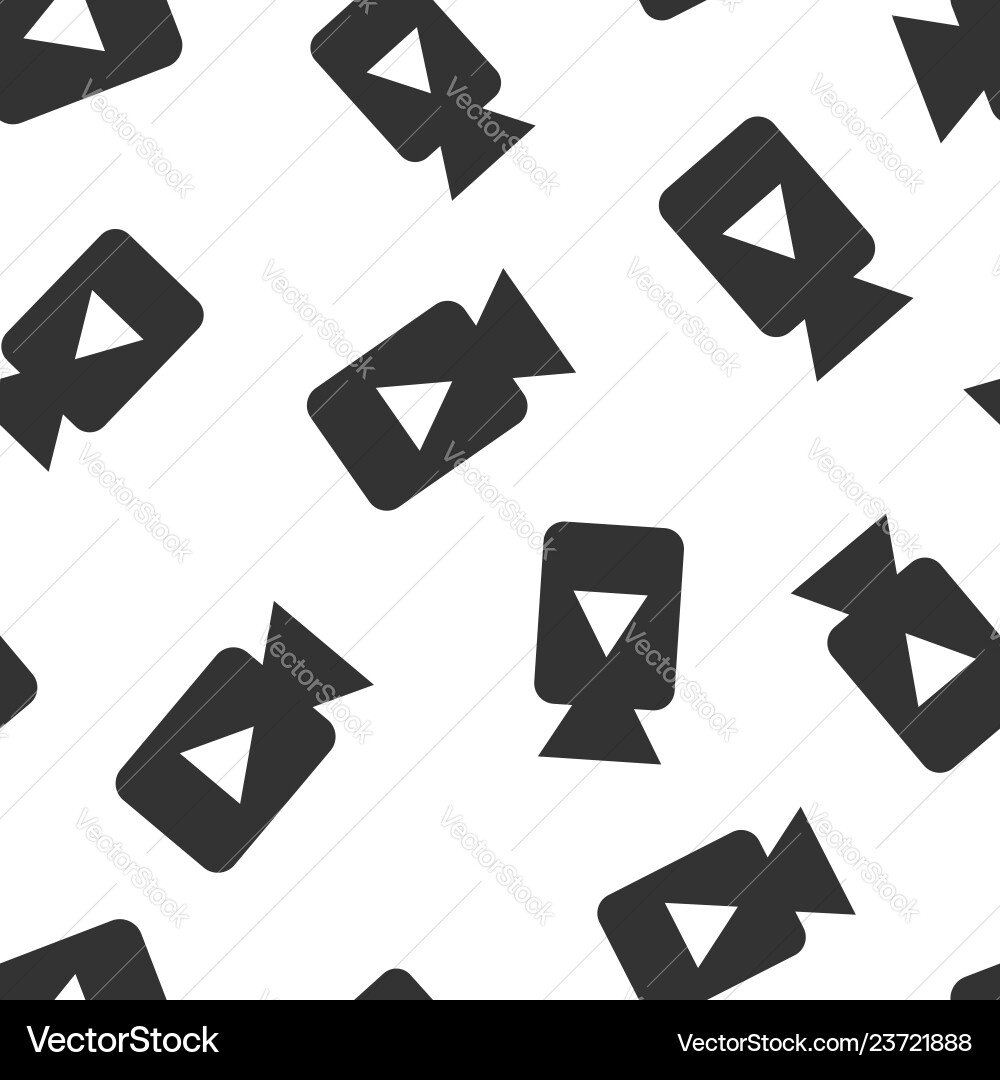 Video camera icon seamless pattern background Vector Image