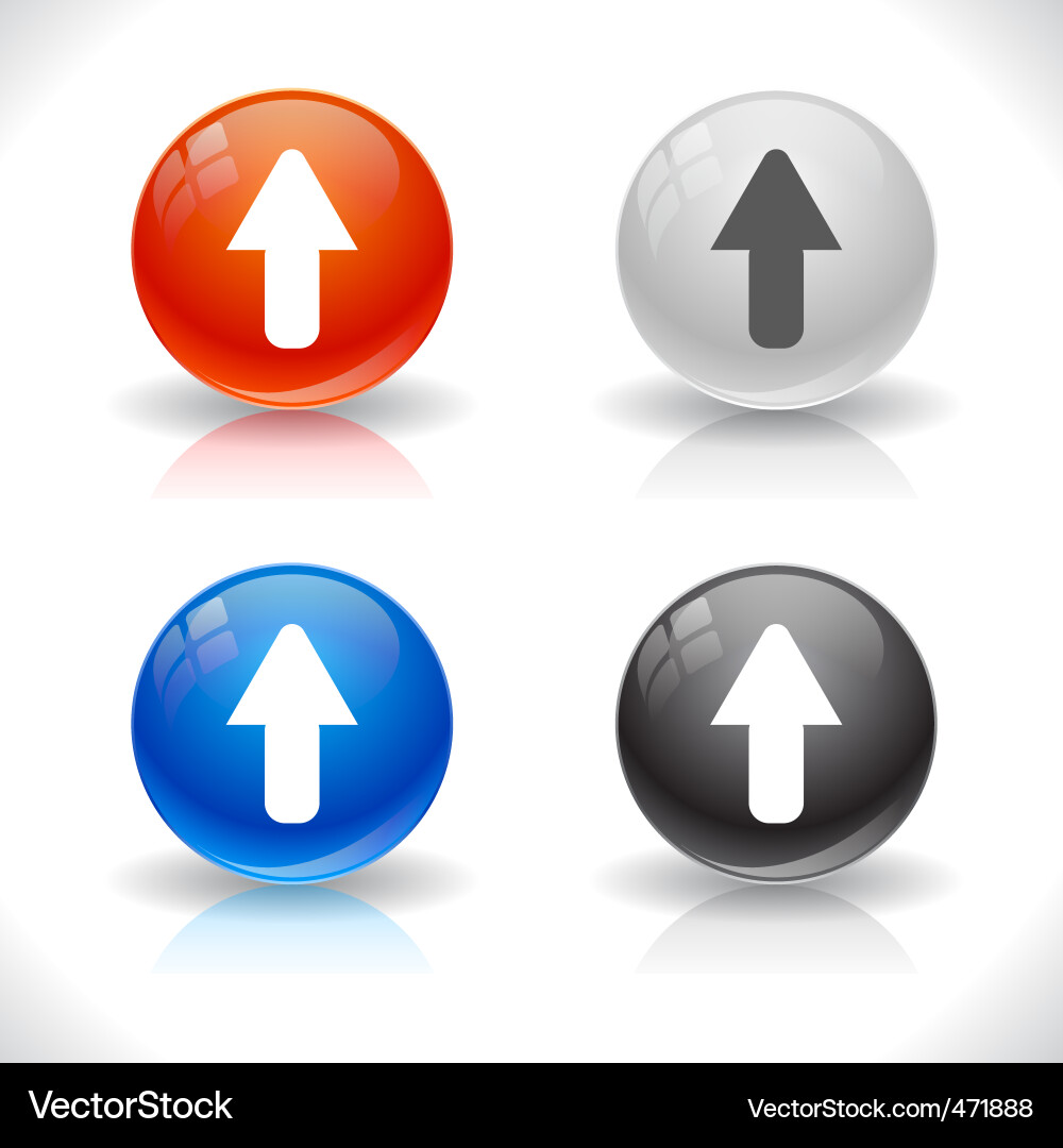 Website Icon Set - Circular Buttons vector image