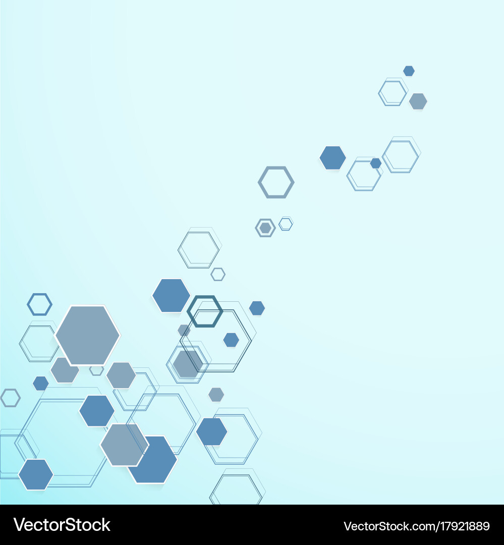 Abstract hexagonal structures vector image