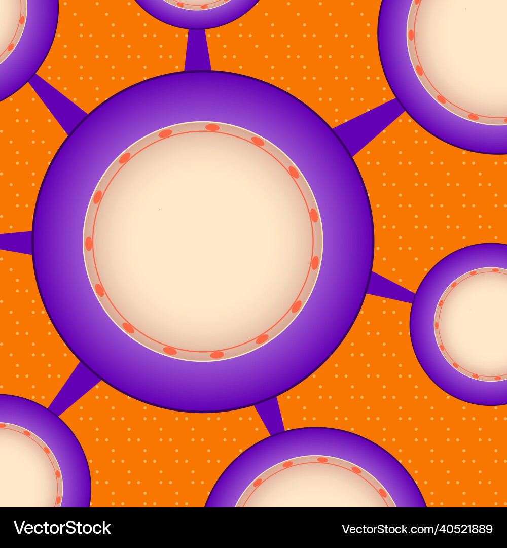 Card with round connected copy space element Vector Image