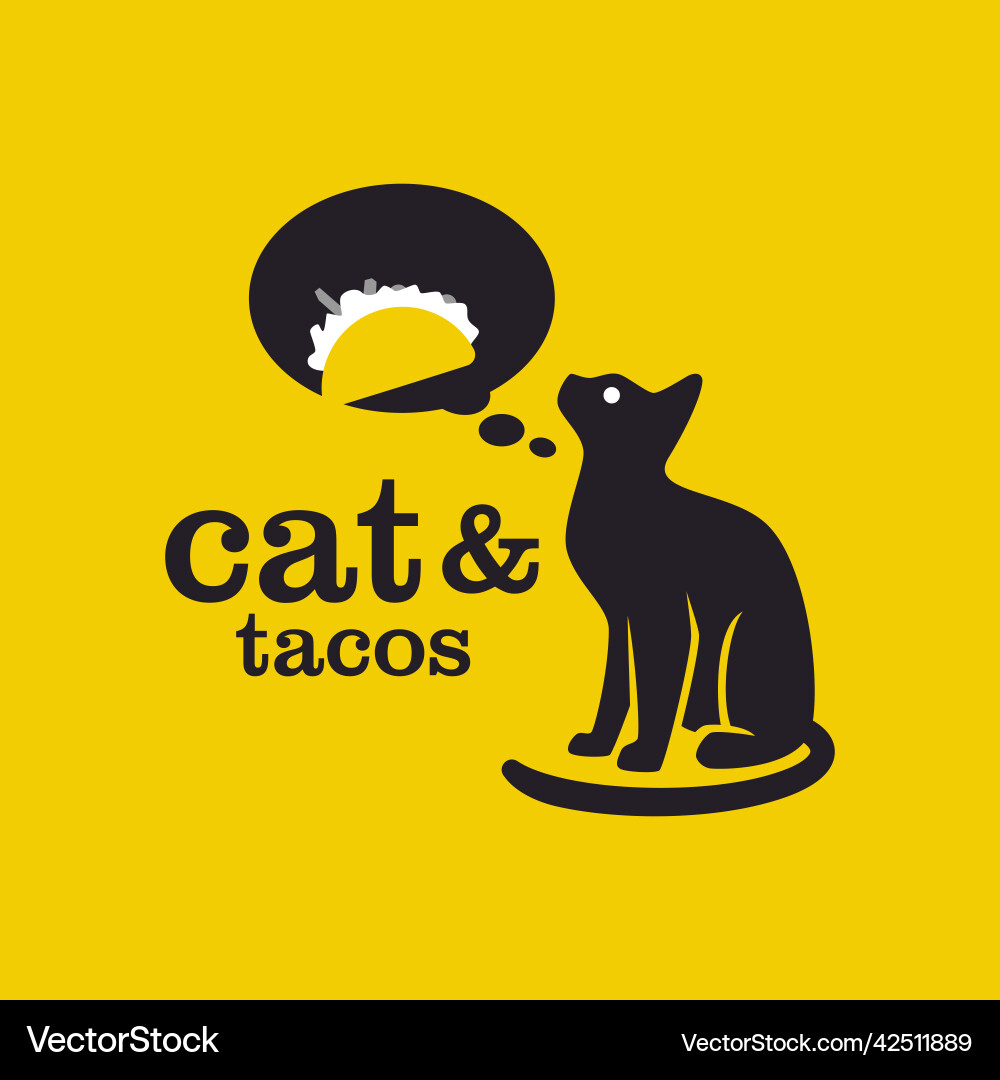 Cat tacos Logo Cat tacos Logo vektorbild