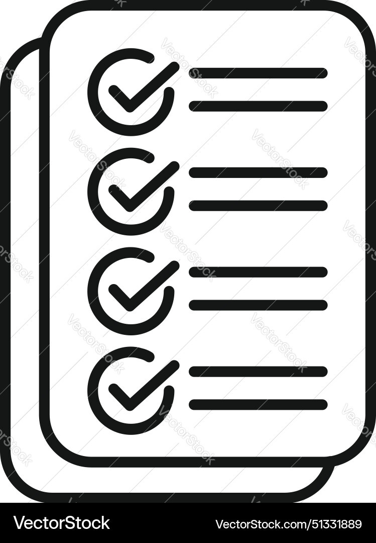 Checklist icon with check marks Checklist icon with check marks Vector Image