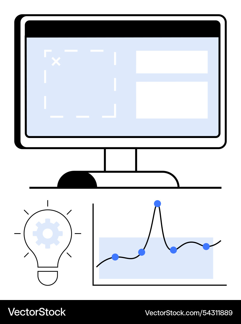 Digital solution design with innovative insights Vector Image