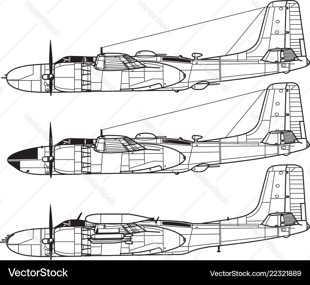 Douglas A-26 Invader Bomber vector image