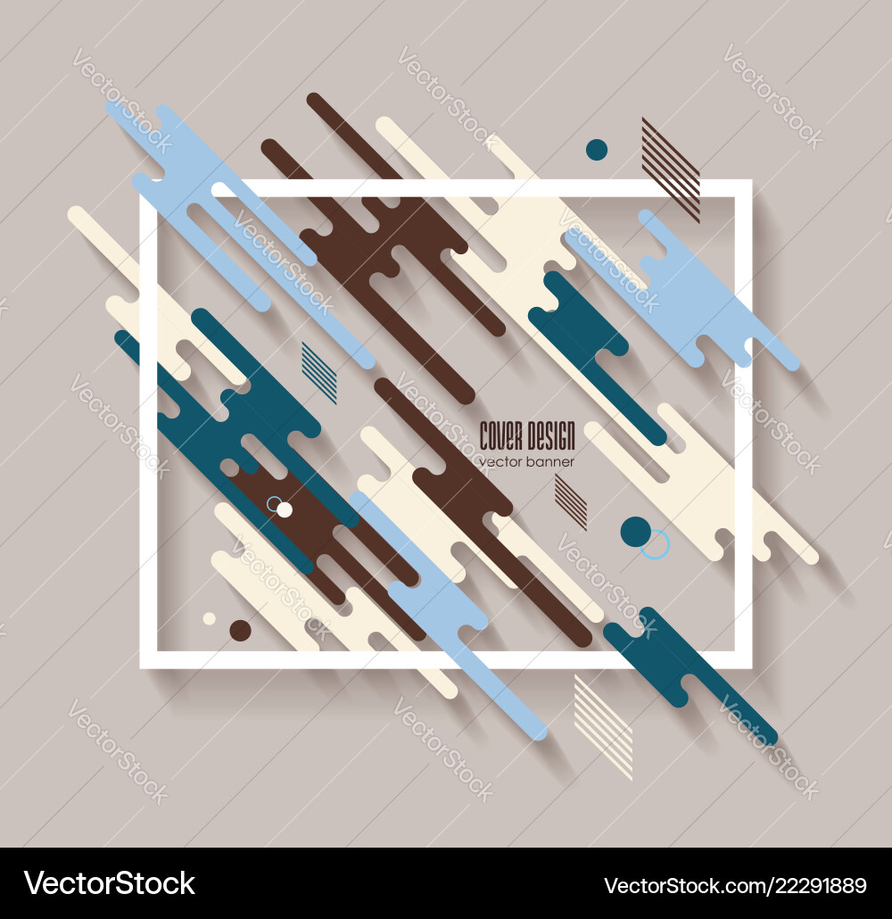 Flat white frame with geometric pattern can Flat white frame with geometric pattern can vector image