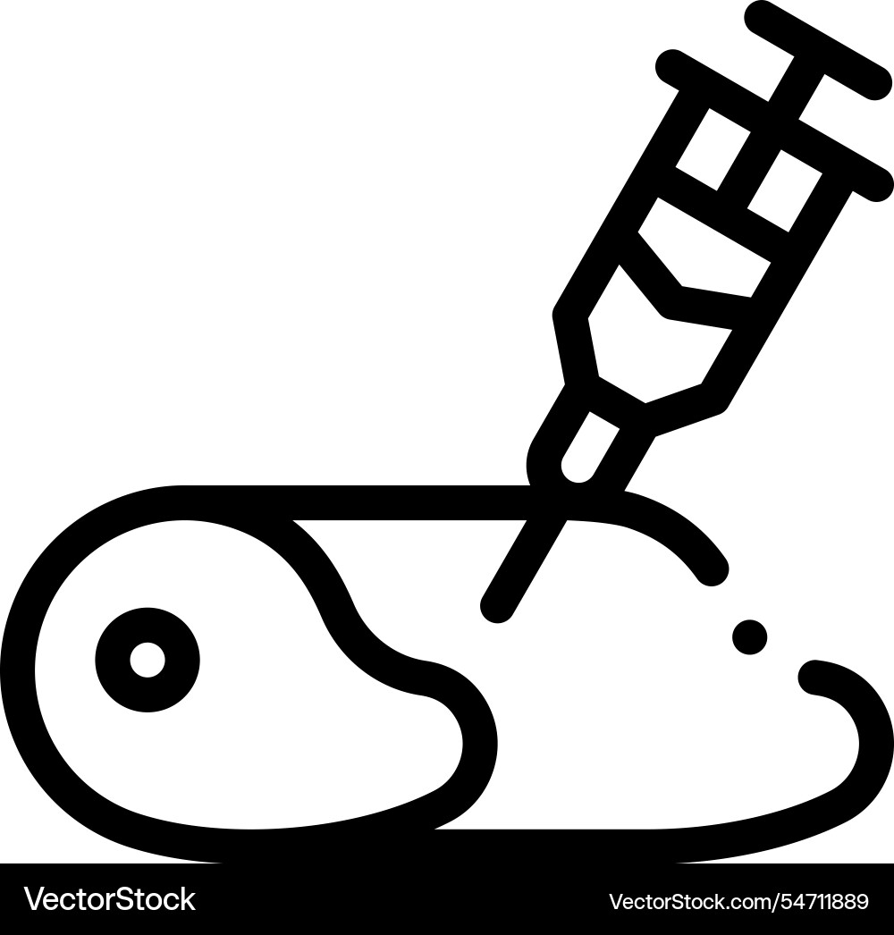 Meat icon thin linear style design isolated Meat icon thin linear style design isolated vector image