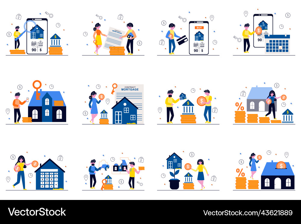 Mortgage web Royalty Free Vector Image - VectorStock