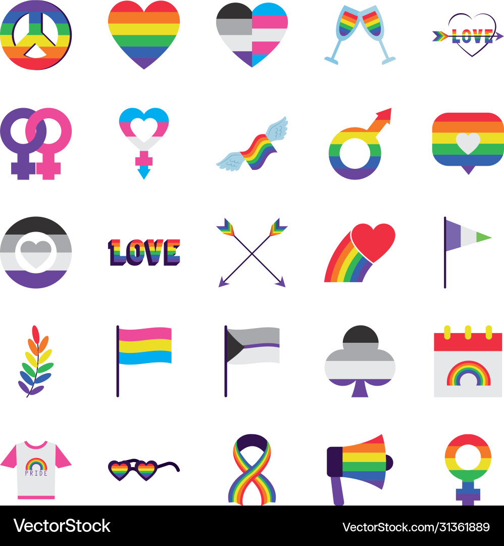 Pfeile und lgbt Stolz Symbol flachen Stil Pfeile und lgbt Stolz Symbol flachen Stil vektorbild