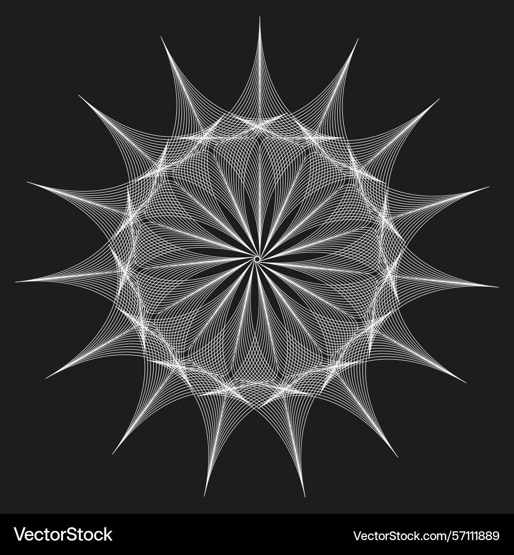 Pointed star structure line pattern symmetry Pointed star structure line pattern symmetry Vector Image