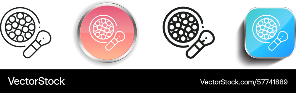 Powder icon thin linear regular and button style Powder icon thin linear regular and button style vector image