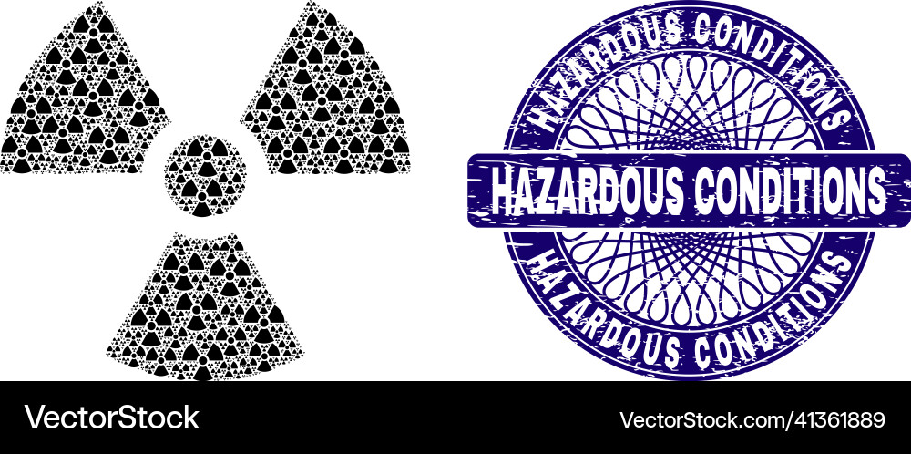 Radioactivity recursive composition Radioactivity recursive composition vector image
