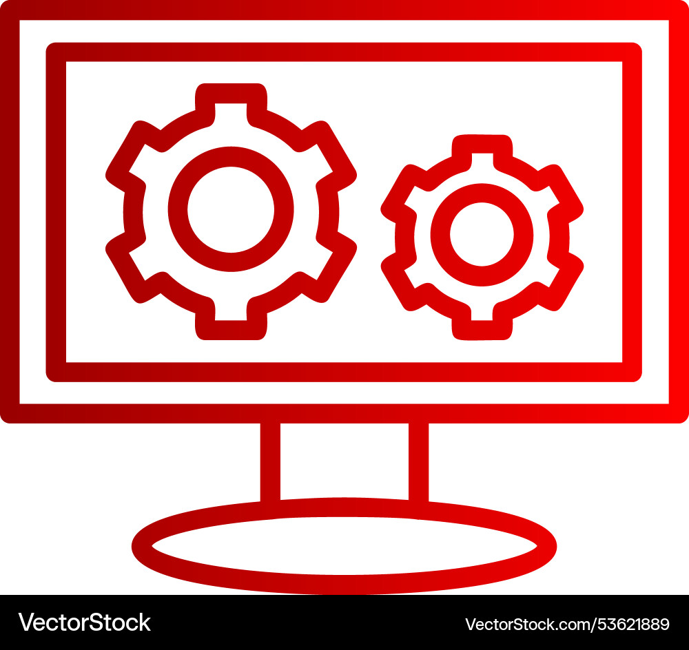 Setting line gradient icon vector image
