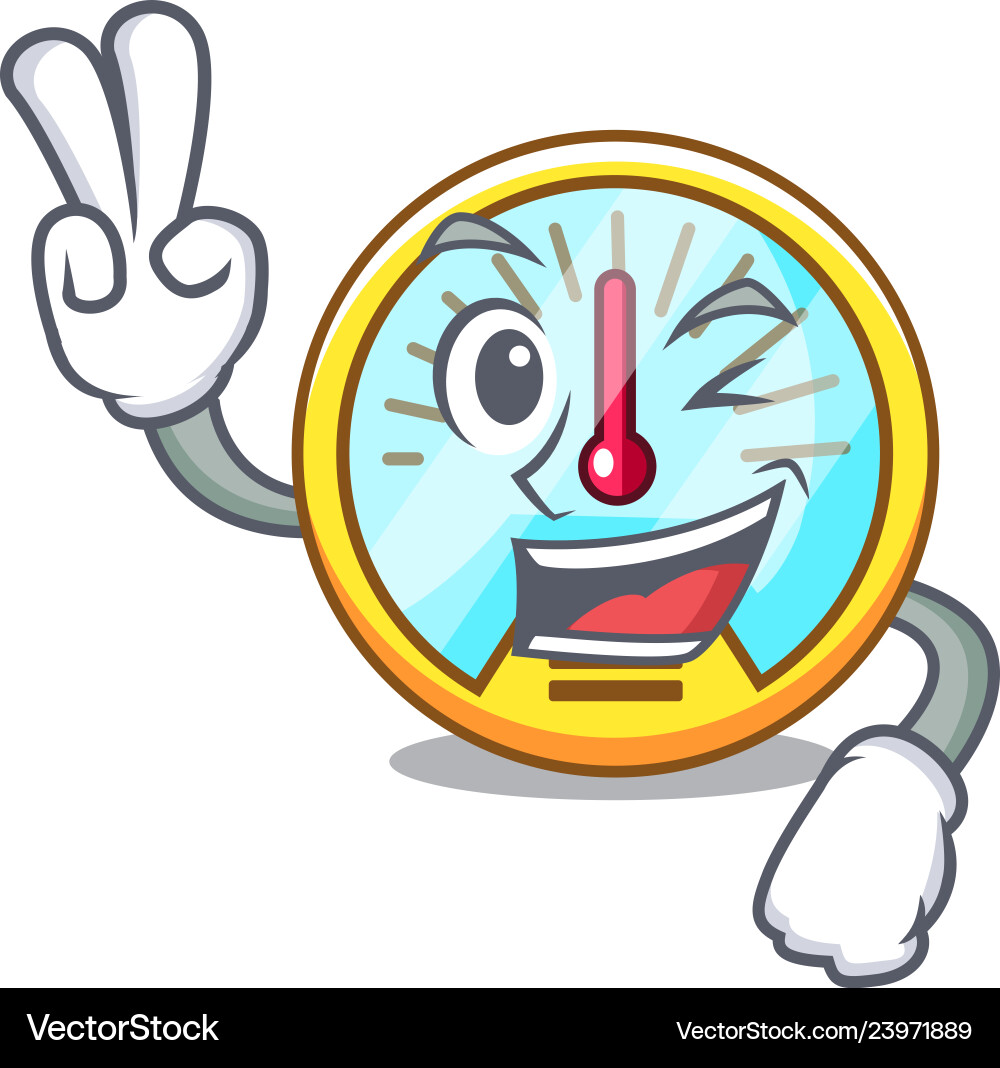 Two finger speedometer is displayed in character Two finger speedometer is displayed in character Vector Image
