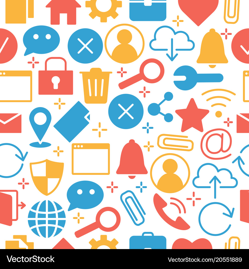 Web and computer basic icons vector image
