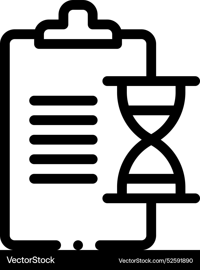 Clipboard icon thin linear style design isolated Vector Image