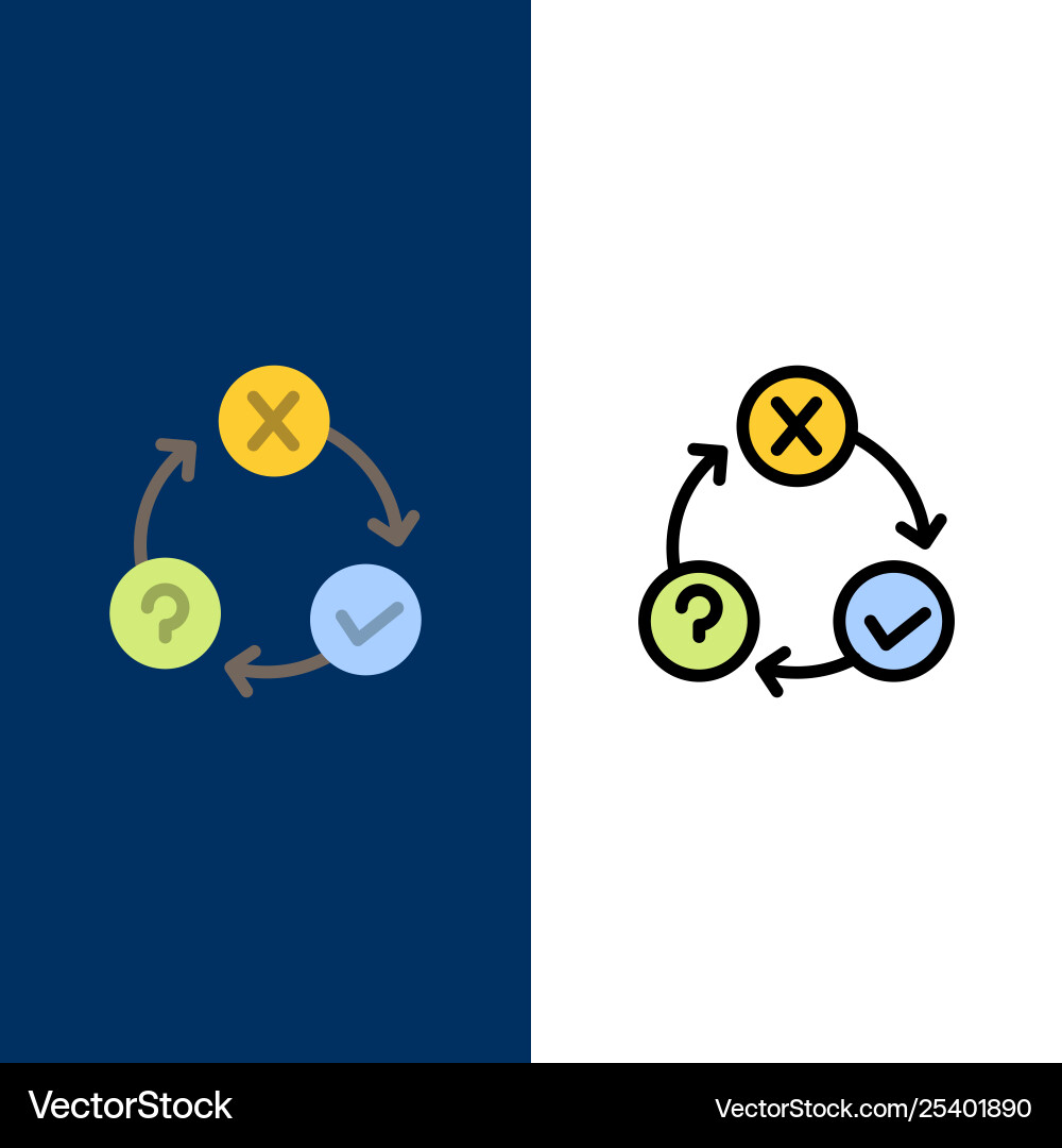 Daily flow issues organization realization icons Daily flow issues organization realization icons vector image