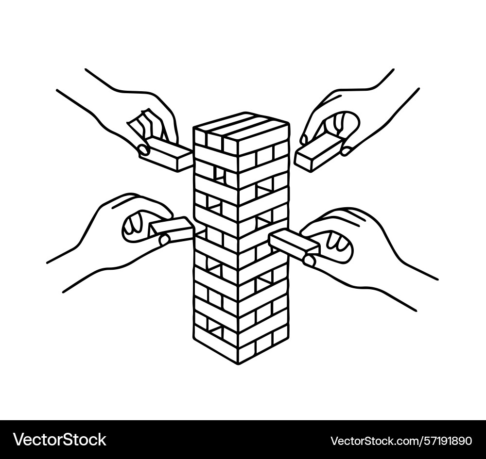 Depicting multiple hands Depicting multiple hands Vector Image