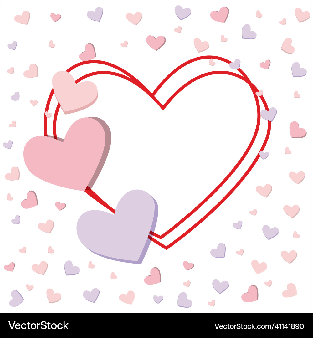 Design from multicolored hearts template Design from multicolored hearts template Vector Image
