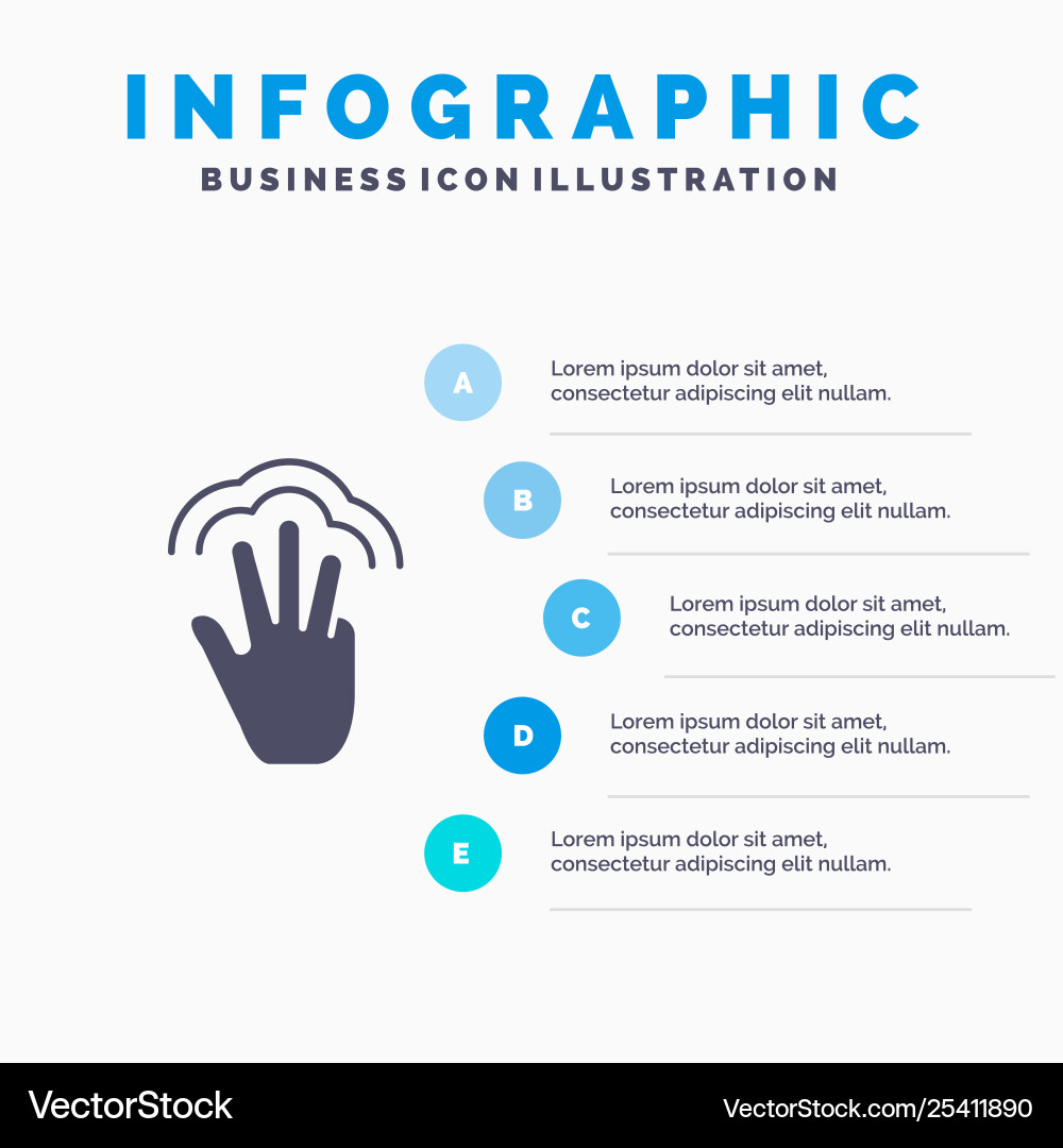 Fingers gestures hand interface multiple touch Vector Image