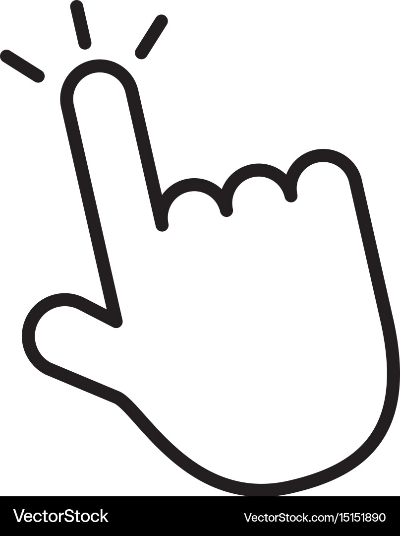 Hand pointer isolated icon vector image