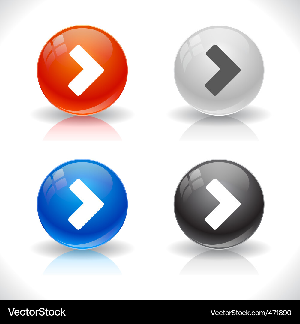 Modern Website Button Icons vector image