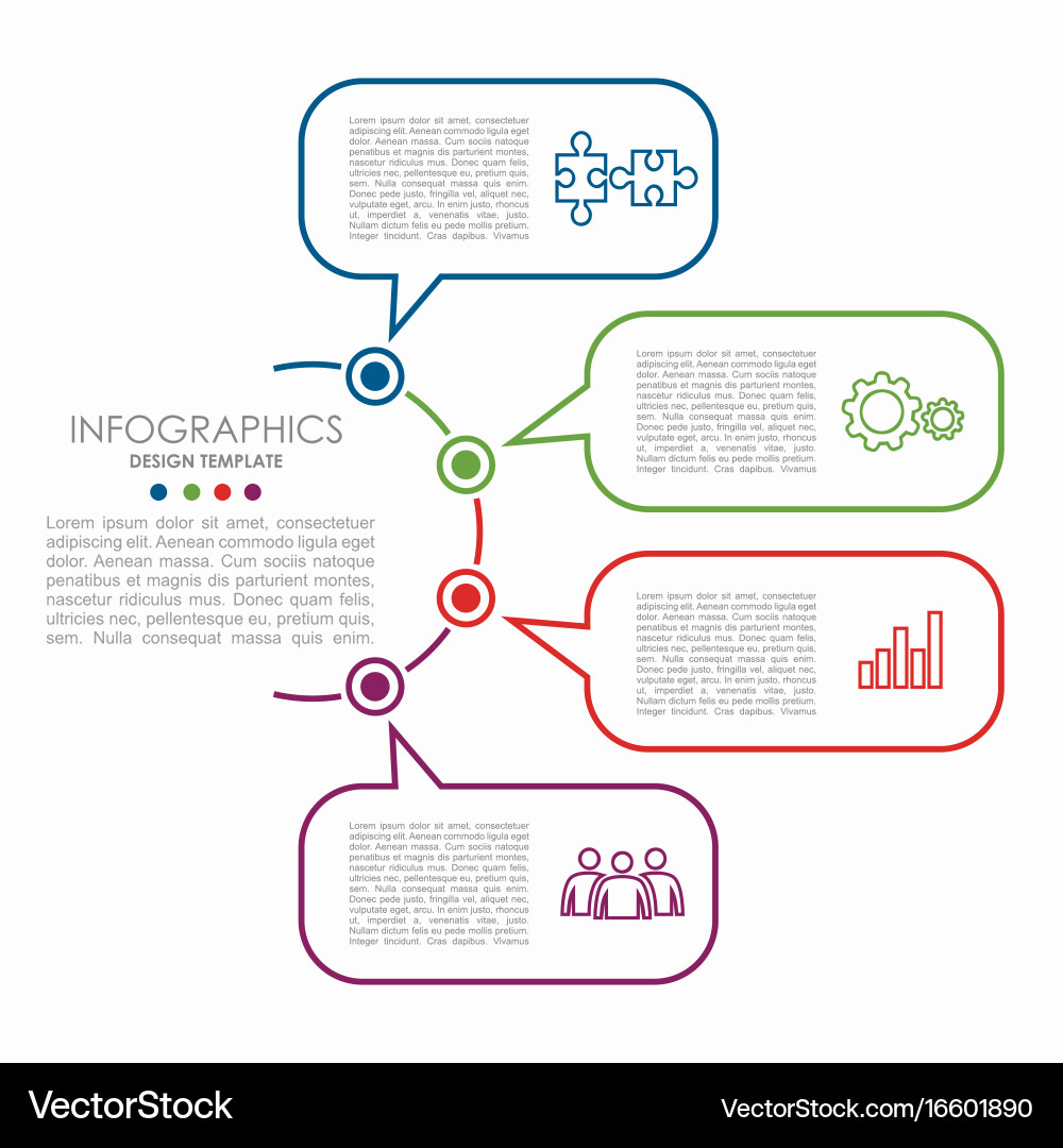 Modern Workflow Diagram Template Vector Image