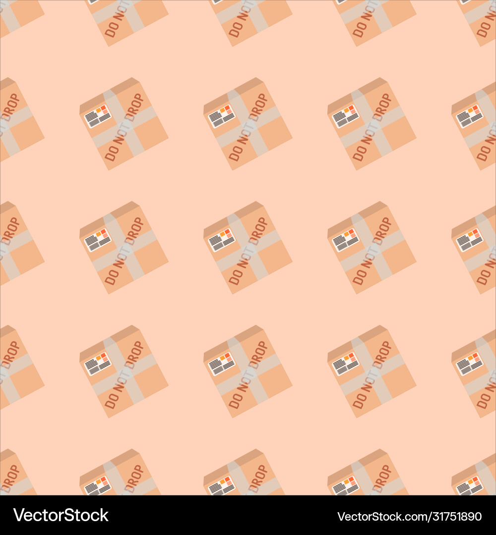 Seamless pattern with image a cardboard Seamless pattern with image a cardboard vector image