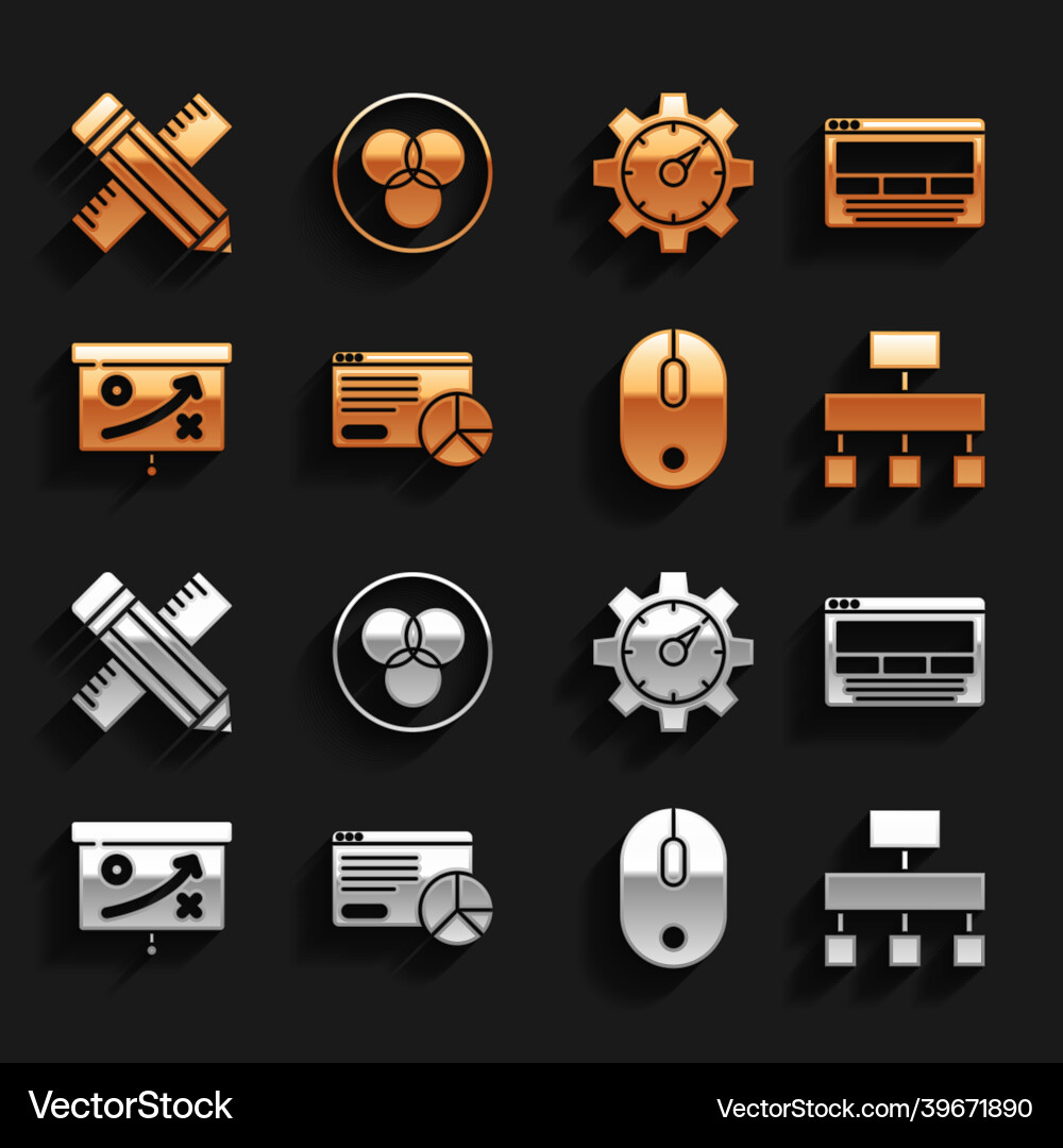 Set website statistic ui or ux design site map Set website statistic ui or ux design site map vector image