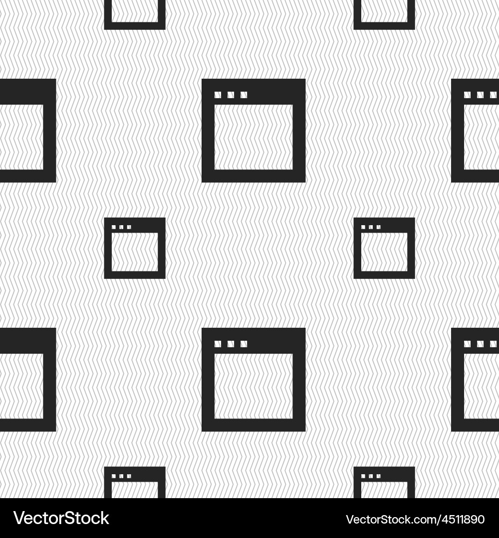 Simple browser window icon sign seamless pattern Vector Image