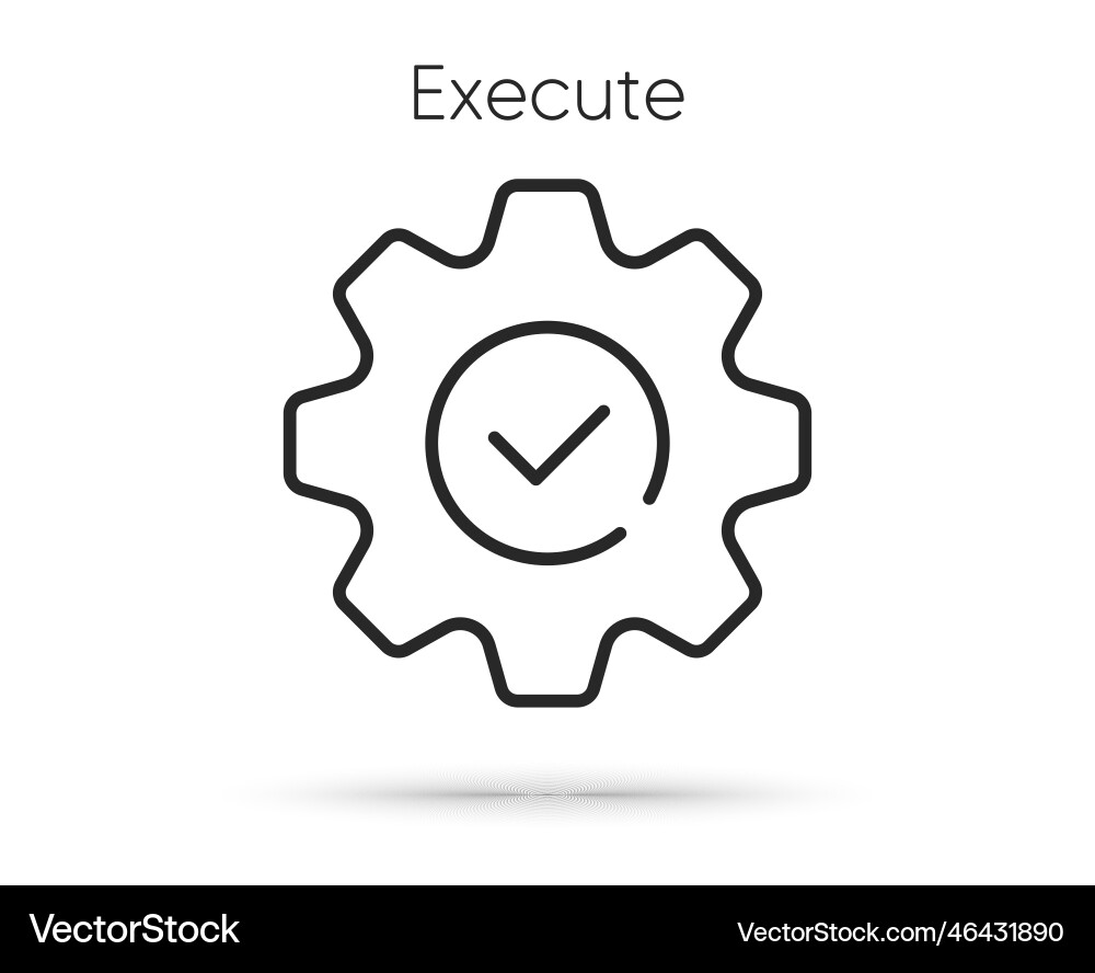 Starten Sie das Linien-Icon-Service-Zifferschild Starten Sie das Linien-Icon-Service-Zifferschild vektorbild