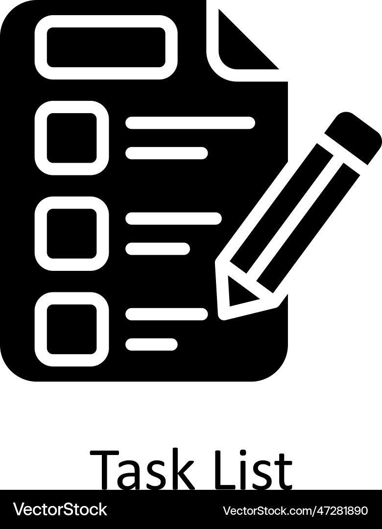 Task list solid icon design s vector image