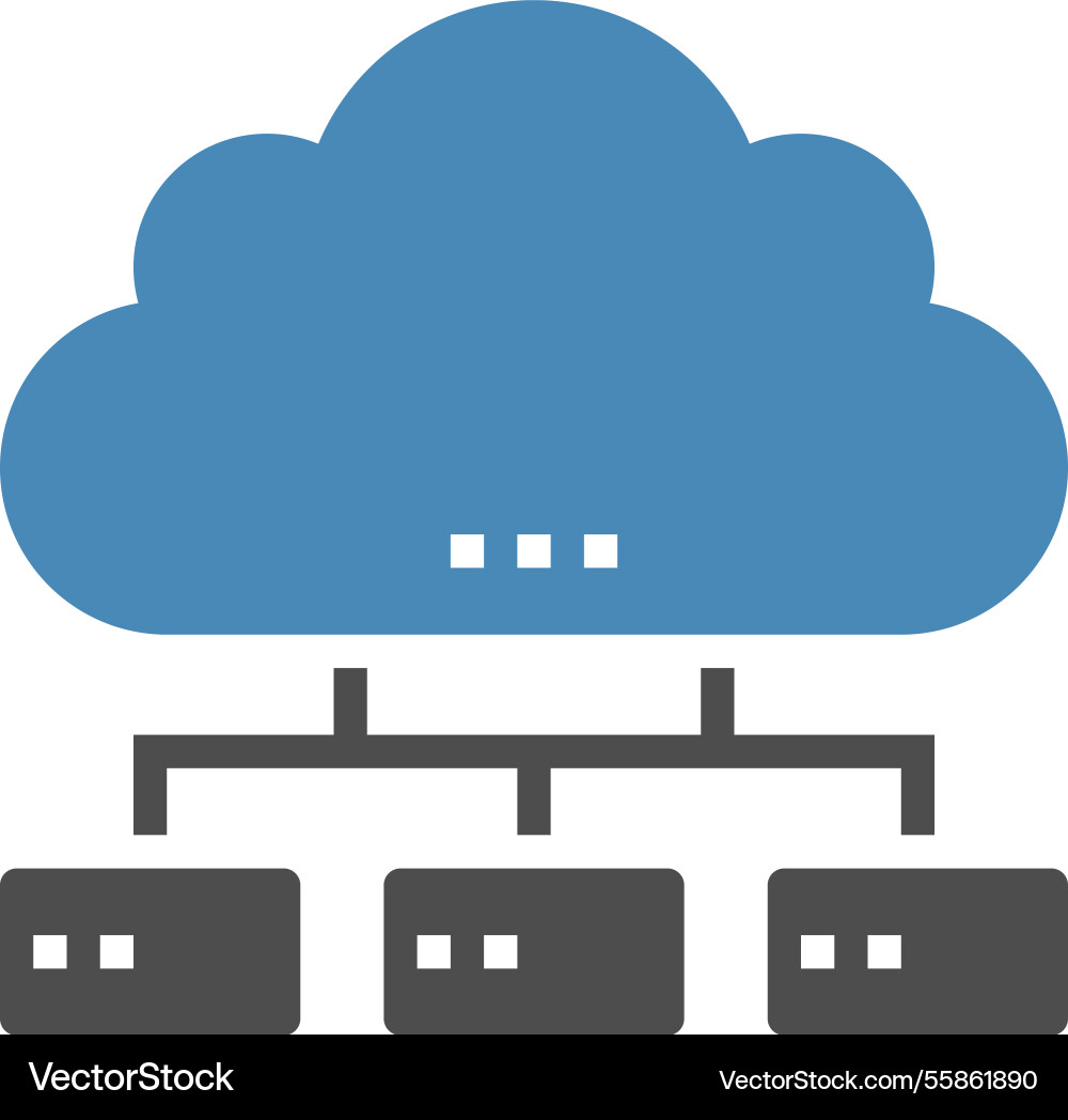 Verteiltes Datenbank flaches Web-Icon-Konzept Verteiltes Datenbank flaches Web-Icon-Konzept vektorbild