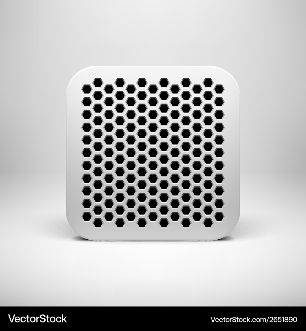 White abstract app icon button template Vector Image