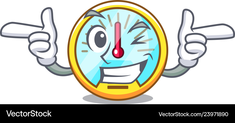 Wink speedometer is displayed in character car Wink speedometer is displayed in character car vector image