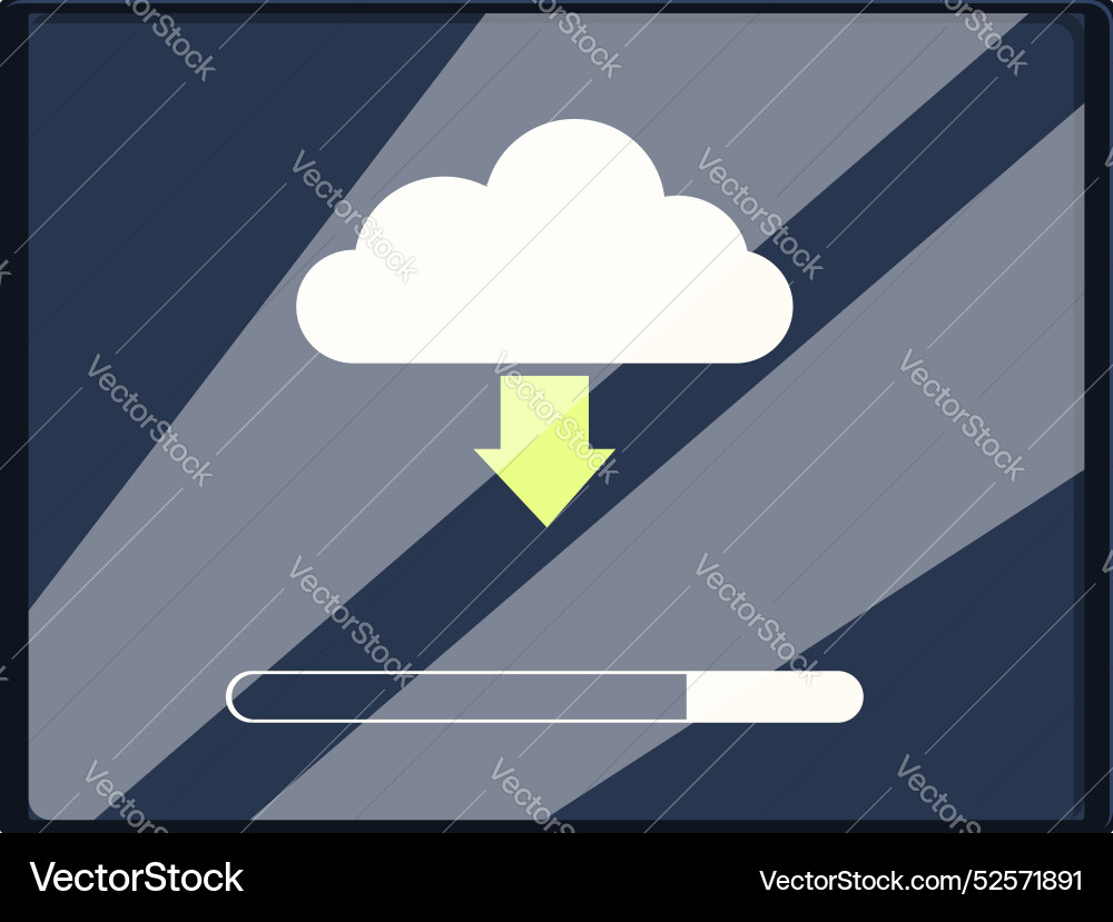 Cloud computing downloading data to a device Cloud computing downloading data to a device vector image