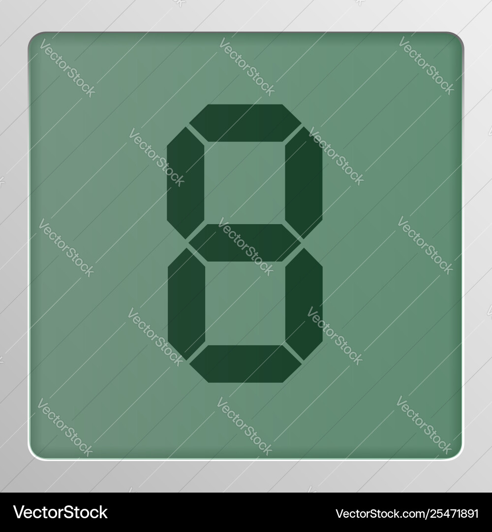 Digital character set typeface on a screen Digital character set typeface on a screen vector image
