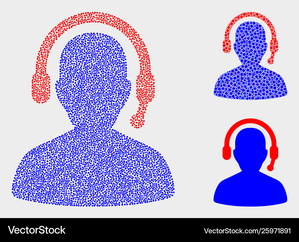 Dot radio operator icons Dot radio operator icons vector image