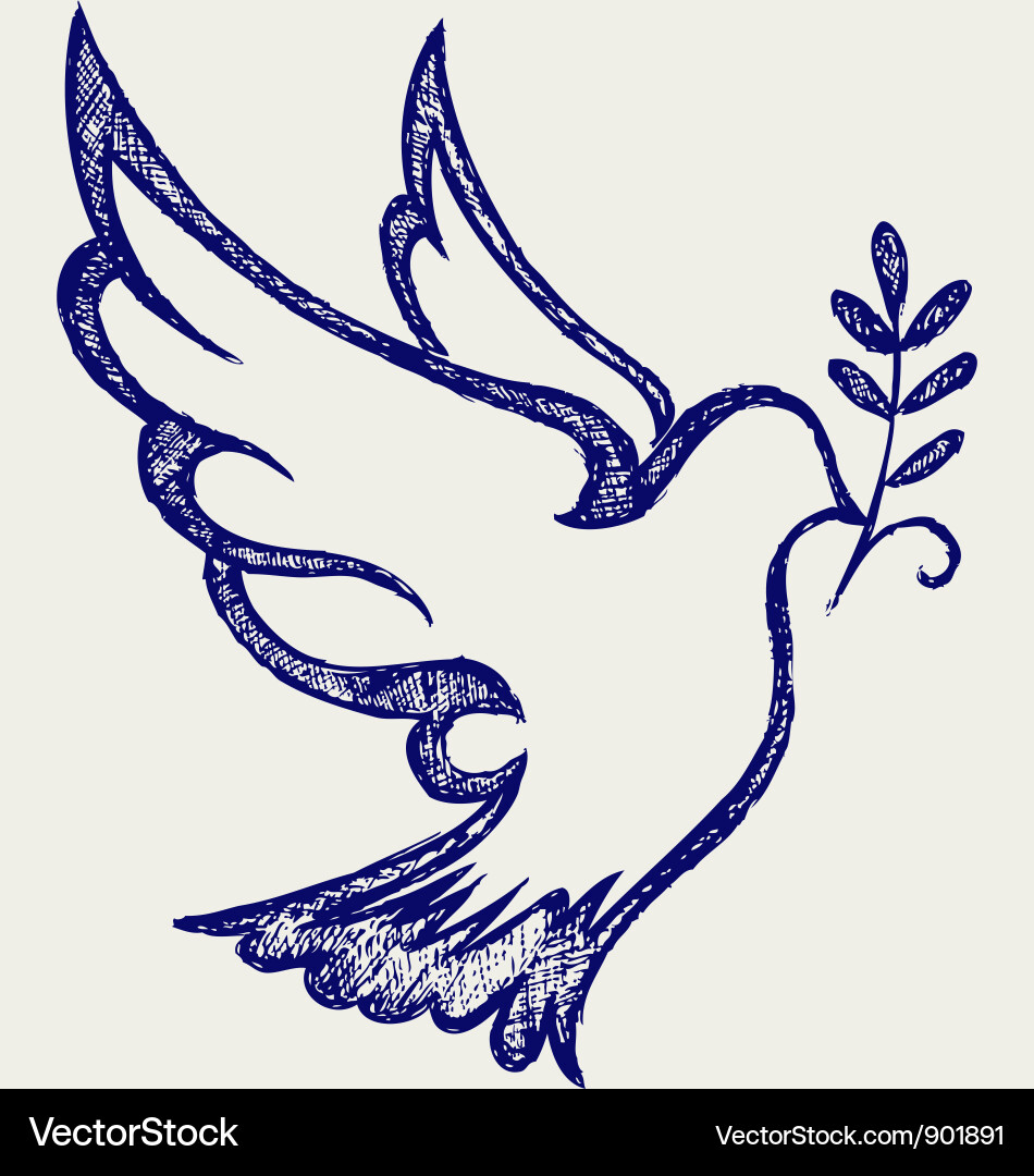 Dove Symbol - Spiritual Icon vector image